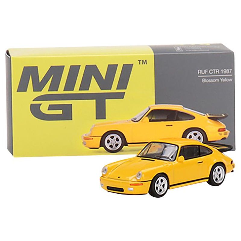 1987 RUF CTR Blossom Yellow with Black Stripes Limited Edition to 3000 pcs 1/64 Diecast Model Car by True Scale Miniatures, 4 of 5