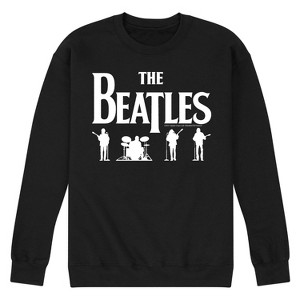 Men's - The Beatles - Silhouettes White -Men's Crew Fleece Sweatshirt Graphic Fleece Sweatshirt - 1 of 4