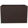Vioscapes Rectangular Coffee Bean Husk and Recycled Plastic Outdoor Planter Box Brown 15"x10" - 2 of 3