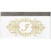 Linum Home Textiles 100% Turkish Cotton MONICA Gold Thread 2PC Embellished Bath Towel Set - 3 of 3
