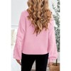Girls Pullover Sweater Cable Knit Soft Comfy Sweater for Girls Crew Neck Sweater Puff Sleeve Ribbed Knit Cuff - 2 of 4