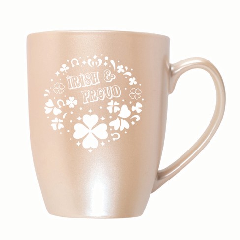 Elanze Designs Irish & Proud 10 ounce New Bone China Coffee Tea Cup Mug, Precious Pearl - image 1 of 4