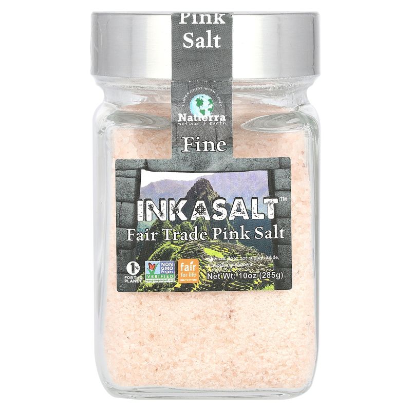 Natierra InkaSalt, Fair Trade Pink Salt, Fine, 10 oz (285 g), 1 of 3