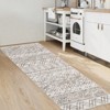 2x6 Washable Runner Rug Entrway Rug Geometric Striped Indoor Carpet Stain Resistant Area Rug Non Slip Runner Rug Low Pile Floor Cover For Kitchen - 3 of 4