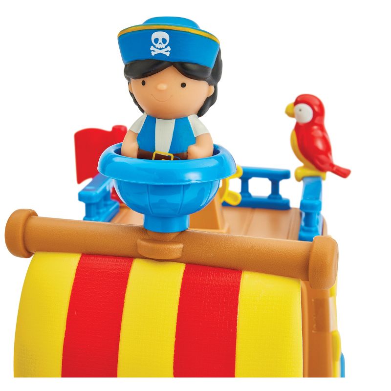 Kidoozie Rockin' Pirate Ship Playset, Interactive Push-Along Pirate Ship Toy with 3 Figures, Ages 18 months and up, 5 of 8