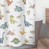 Sweet Jojo Designs Boy Shower Curtain 72in.x72in. Watercolor Dinosaur Dino Multicolor - 3 of 4