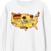 WB 100: Art Of The 100th Griswold Family Vacation USA Map Crew Neck Long Sleeve Men's White Sweatshirt - image 2 of 3