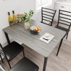 5-Piece Kitchen Table Set for 4, Square Dinette Set with Chairs, Small Space Dining Table Set for Breakfast Nook - 3 of 4