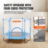 VEVOR 60" Kids Trampoline, 5FT Indoor Outdoor Trampoline with Safety Enclosure Net and Basketball Hoop, Gifts Toys for 3+ Years Children, Blue - 4 of 4