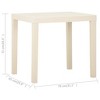 vidaXL Patio Table White 31.1"x25.6"x28.3" Plastic - 4 of 4