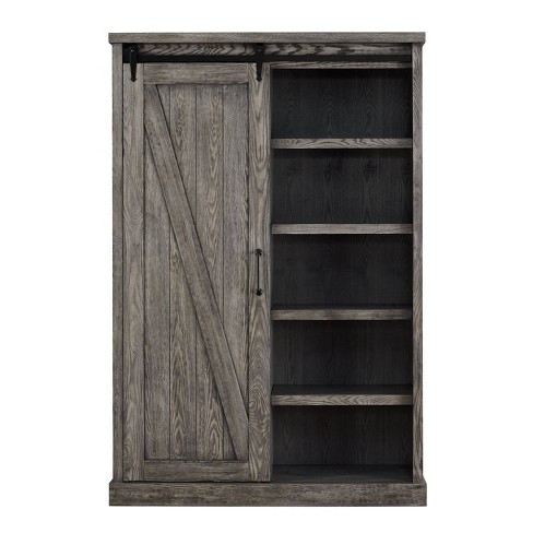 72 Avondale Barn Door Bookcase Fully, Ready Assembled Bookcases With Cupboards