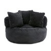 Corduroy Bean Bag Chair with High Back,Oversized Bean Bag Sofa for Adults and Kids,Stuffed Bean Bag Chair for Living Room or Bedroom-Coolbibila - 3 of 4