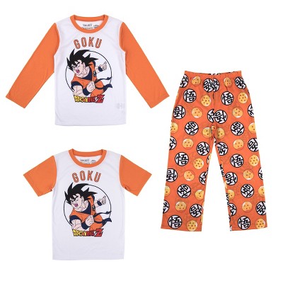 Dragon Ball Z Boys Short Sleeve Long Leg Pyjama Set Grey Goku