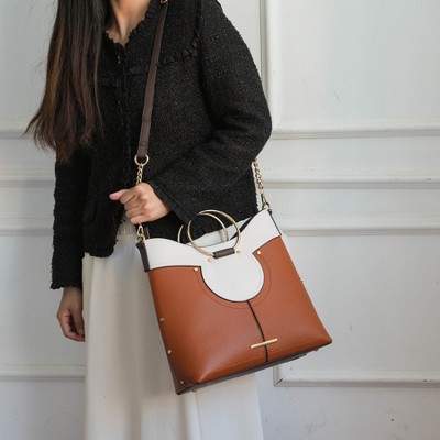 MKF Collection Top Handle Satchel Bag with Shoulder Strap, Kylie | MKF Collection by Mia K - Black — фото 4