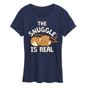 Women's - Pokémon - The Snuggle Eevee Short Sleeve Graphic T-Shirt - 1 of 4