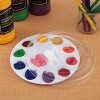 Creative Mark 10-Well Round Plastic Paint Palette - Packs of 12, Durable, Reusable, Solvent-Resistant, with Oversized Paint Wells For Students, - 4 of 4