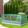 Tangkula 69” x 36” x 12” Galvanized Raised Garden Bed with Greenhouse Cover Raised Planter Box Kit with Roll-up Door 8PCS T Tags & A Pair of Gloves - 3 of 4