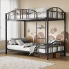 Twin Over Twin Metal Bunk Bed, Heavy-Duty Frame with Arched Guardrails and Safety Ladder, Sturdy Steel Design for Kids, No Box Spring Required. - 3 of 4