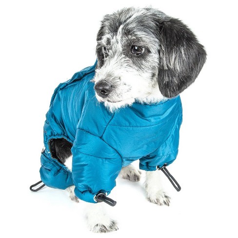 Dog Helios Thunder crackle Full body Waded plush Adjustable And 3m Reflective Dog Jacket Blue Target