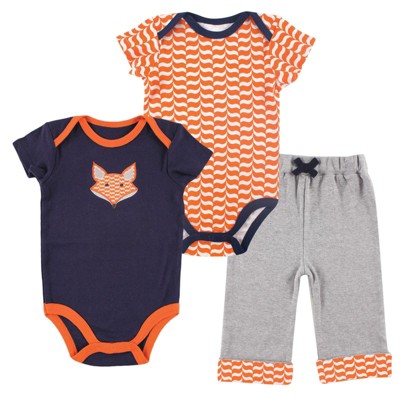 Yoga Sprout Baby Boy Cotton Layette Set, Fox