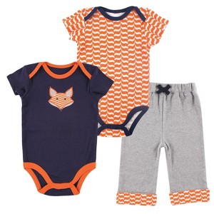 Yoga Sprout Baby Boy Cotton Layette Set, Fox - 1 of 1