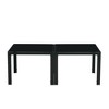 NicBex Modern Square Nesting Coffee Table Set of 2 with Glass Top and Metal Frame for Living Room and Bedroom - 3 of 4