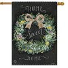 Briarwood Lane Everyday House Flag 40x28 For Outdoor Home Sweet Home Wreath House Flag - 2 of 3