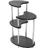 DOMETOUR 4 Tier Metal Plant Stand Foldable Tall Plant Holder Iron Art Corner Plant Display Rack Indoor Outdoor Living Dinning Room Black - 4 of 4