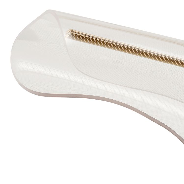 Modern Linear LED Pendant Light, Wave-Inspired Frosted Acrylic with Gold Canopy for Kitchen Island, 6 of 7