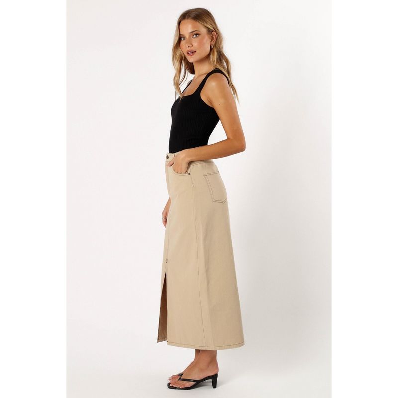 Petal and Pup Womens Mila Midi Denim Skirt, 5 of 7