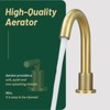 Bathroom Faucet 2 Handle 8 Inch Bathroom Sink Faucets Stainless Steel 3 Hole Widespread with Pop Up Drain and Water Supply Hoses, Brushed Gold - 4 of 4