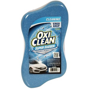 OxiClean Car Wash Sponge: Foam Automotive Cleaning Tool, Safe for All Surfaces, Blue, 9" Height, 2.25" Depth & Width - 1 of 3