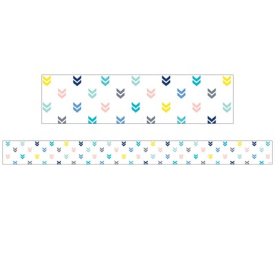 Creative Teaching Press Calm & Cool Colorful Mini Chevrons EZ Border, 48 Feet (Pack of 6)