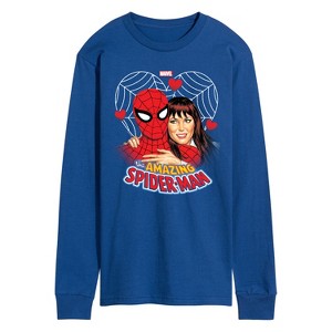 Men's - Marvel - Spider-man Mary Jane Heart Long Sleeve Graphic T-Shirt - 1 of 4
