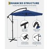 10ft Offset Patio Umbrella, Cantilever Umbrella with Easy Lift & Tilt Adjustment, 8 Ribs Sun umbrella UV Protection for Backyard, Pool, Garden - 4 of 4