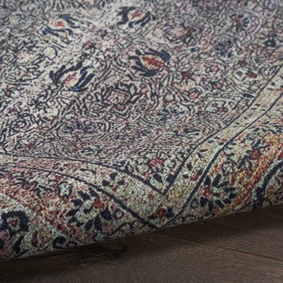Emerald Vintage Flatwoven 5' x 7' Synthetic Easy Care Rug