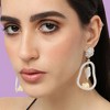 SOHI Women's Black Abstract Drop Earrings - 3 of 3