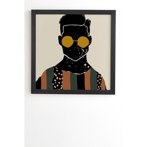 Domonique Brown Black Hair No. 7 Framed Wall Art Black - Deny Designs - 1 of 4
