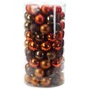 Northlight 100ct Shatterproof 3-Finish Christmas Ball Ornament Set 2.5" - Brown/Orange - 3 of 3