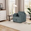 CLIHOME Convertible Lounge Chair with USB and 2 Pillows Single Sofa Bed Pullout Sleeper Sofa Couches - 3 of 4