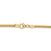 Black Bow Jewelry 3mm, 14k Yellow Gold, Solid Franco Chain Anklet or Bracelet - 3 of 4