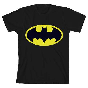 Batman Logo Black T-shirt Toddler Boy to Youth Boy