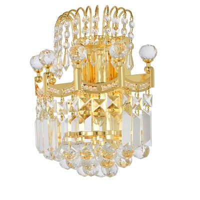 Corona Chrome Wall Sconce with Clear Royal Cut Crystal