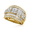 Ross-Simons 2.00 ct. t.w. Round and Baguette Diamond Multi-Row Ring in 14kt Yellow Gold - 4 of 4