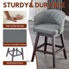 360 Degree Swivel Bar Stools, Counter Height Barstools, Modern Upholstered Bar Stools 2 pack - 3 of 4