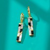Ross-Simons Mother-Of-Pearl and Onyx Drop Earrings With .10 ct. t.w. White Topaz in 18kt Yellow Gold Over Sterling - 4 of 4