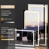 Large Rectangular Frameless Smart Bathroom Make up Mirror w/ Bluetooth Dual LED Strips Anti-Fog Dimmable Lighting - 4 of 4