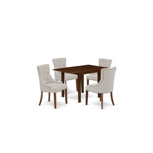 HomeStock 5-Pc Mahogany Finish Solid Wood Top - Dining Room Set - Seats 4 - 1 of 4