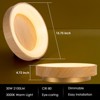 Rennnsan Avorin 15" W Drum Round Wooden Farmhouse LED Dimmable Flush Mount in Beige - 3 of 4