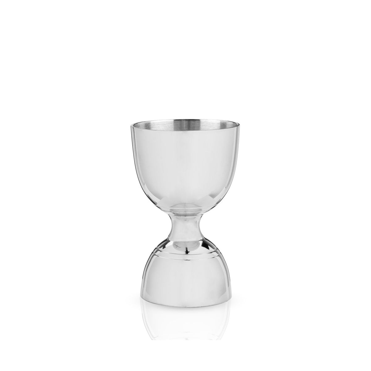 Viski Canterbury Stainless Steel Jigger for Batch Cocktails, Mixed Drinks, Wedding, Home Bartender Gifts, Rounded Vintage Style, 1 oz & 2 oz Capacity
